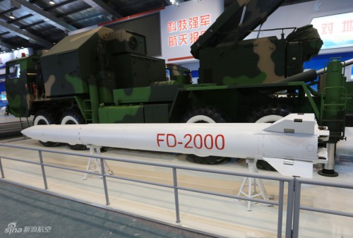 Tên lửa của hệ thống vũ khí phòng không tầm xa FD-2000 Trung Quốc